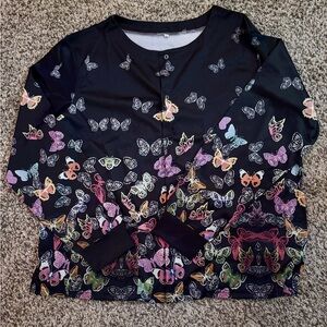 🦋Lab Coat brand new with Butterfly Print🦋